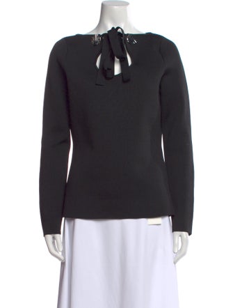 3.1 Phillip Lim Tie Neck Long Sleeve Sweatshirt