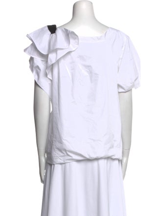 3.1 Phillip Lim Scoop Neck Short Sleeve Blouse