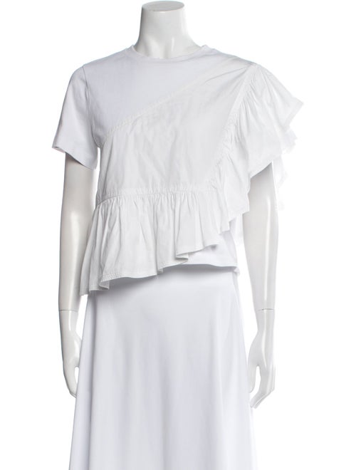 3.1 Phillip Lim One-Shoulder Short Sleeve Crop Top