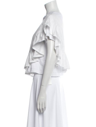 3.1 Phillip Lim One-Shoulder Short Sleeve Crop Top