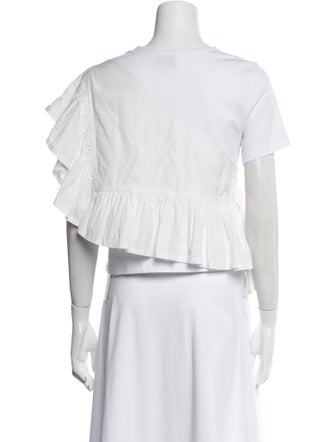 3.1 Phillip Lim One-Shoulder Short Sleeve Crop Top