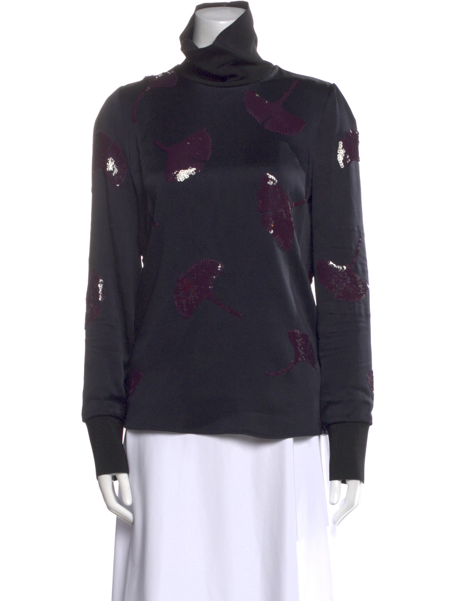 3.1 Phillip Lim Floral Print Turtleneck Sweatshirt