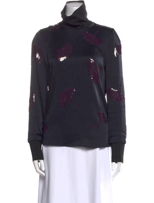 3.1 Phillip Lim Floral Print Turtleneck Sweatshirt