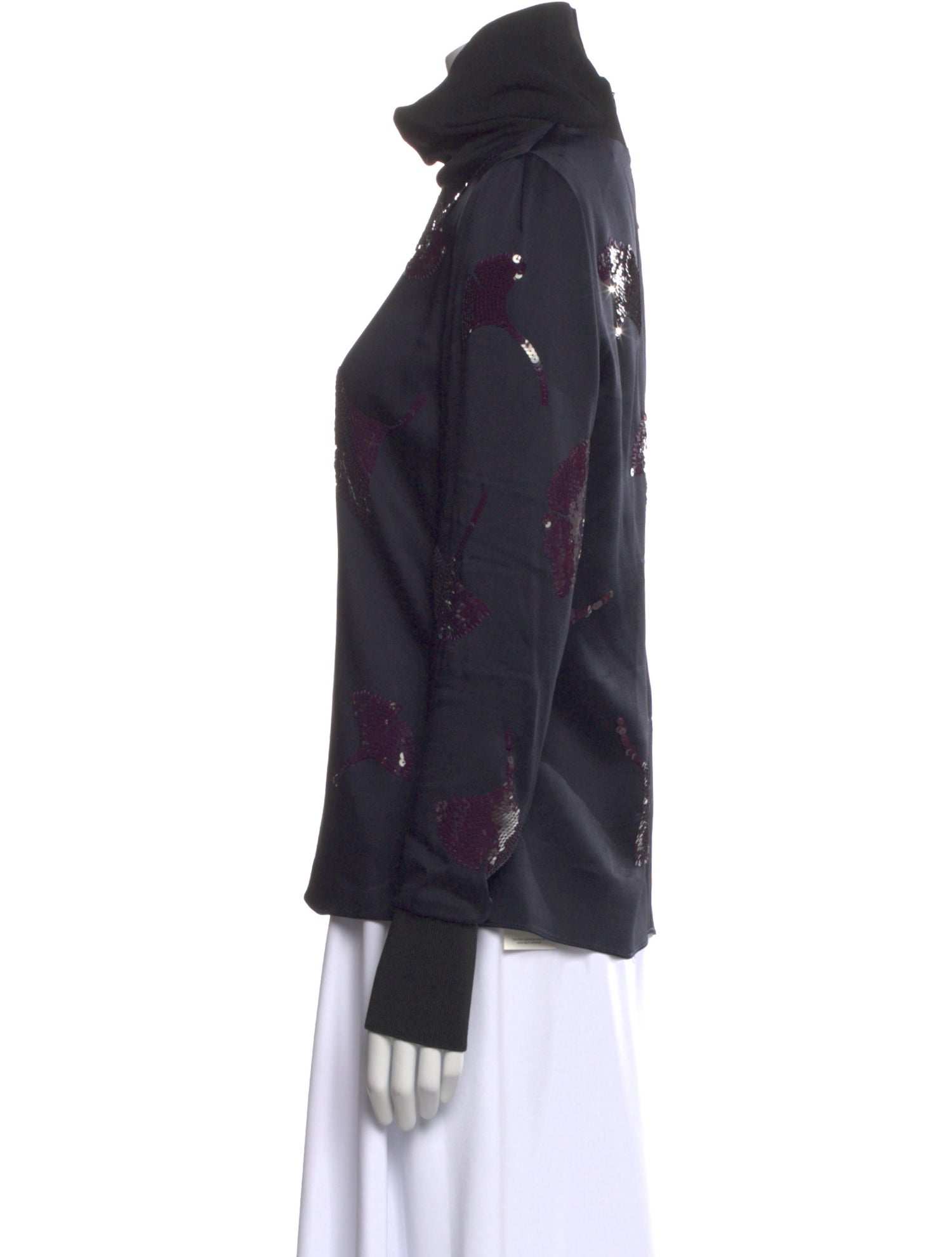 3.1 Phillip Lim Floral Print Turtleneck Sweatshirt