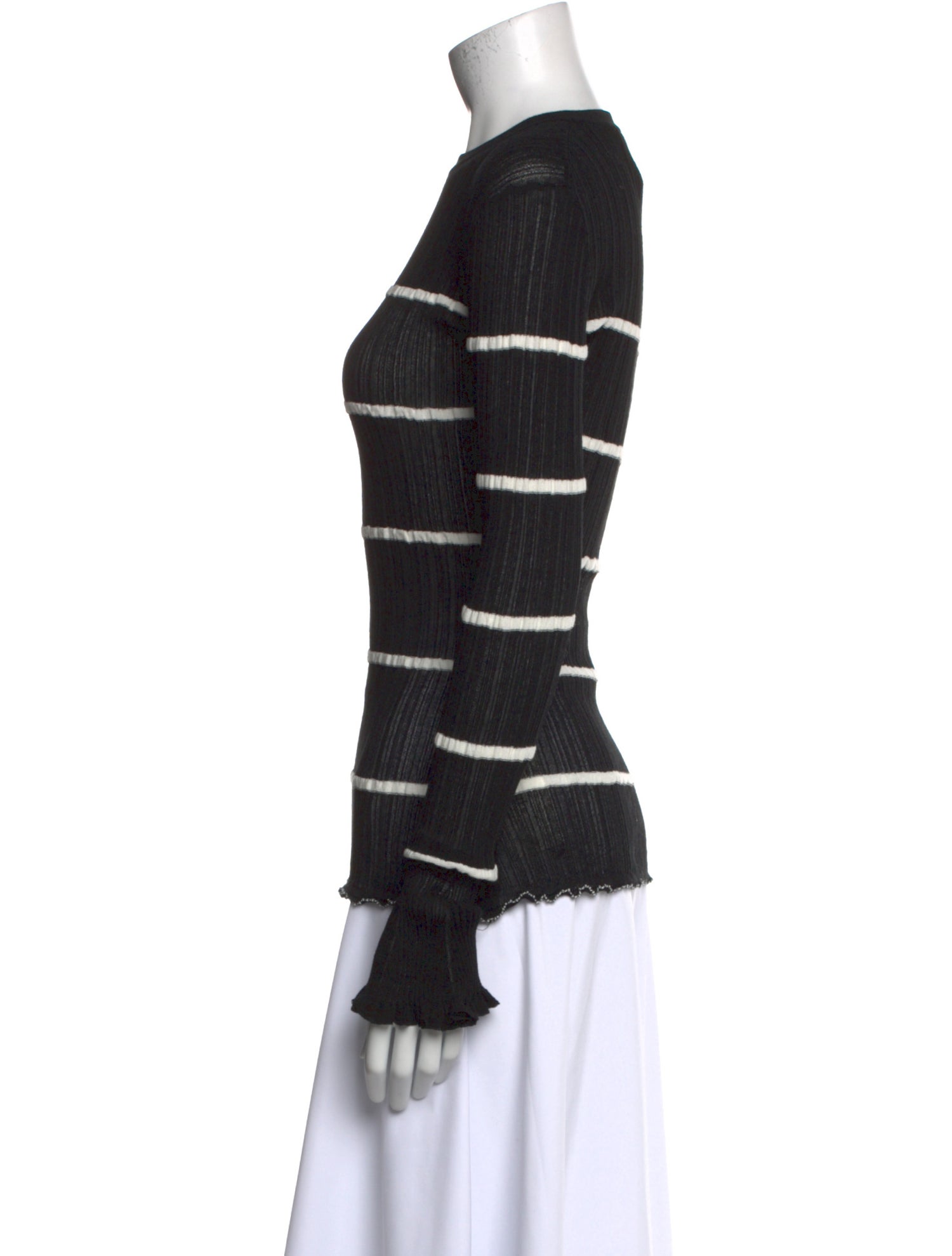 3.1 Phillip Lim Striped Crew Neck Top