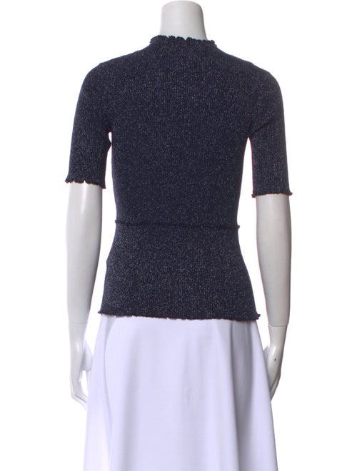 3.1 Phillip Lim Mock Neck Short Sleeve Top