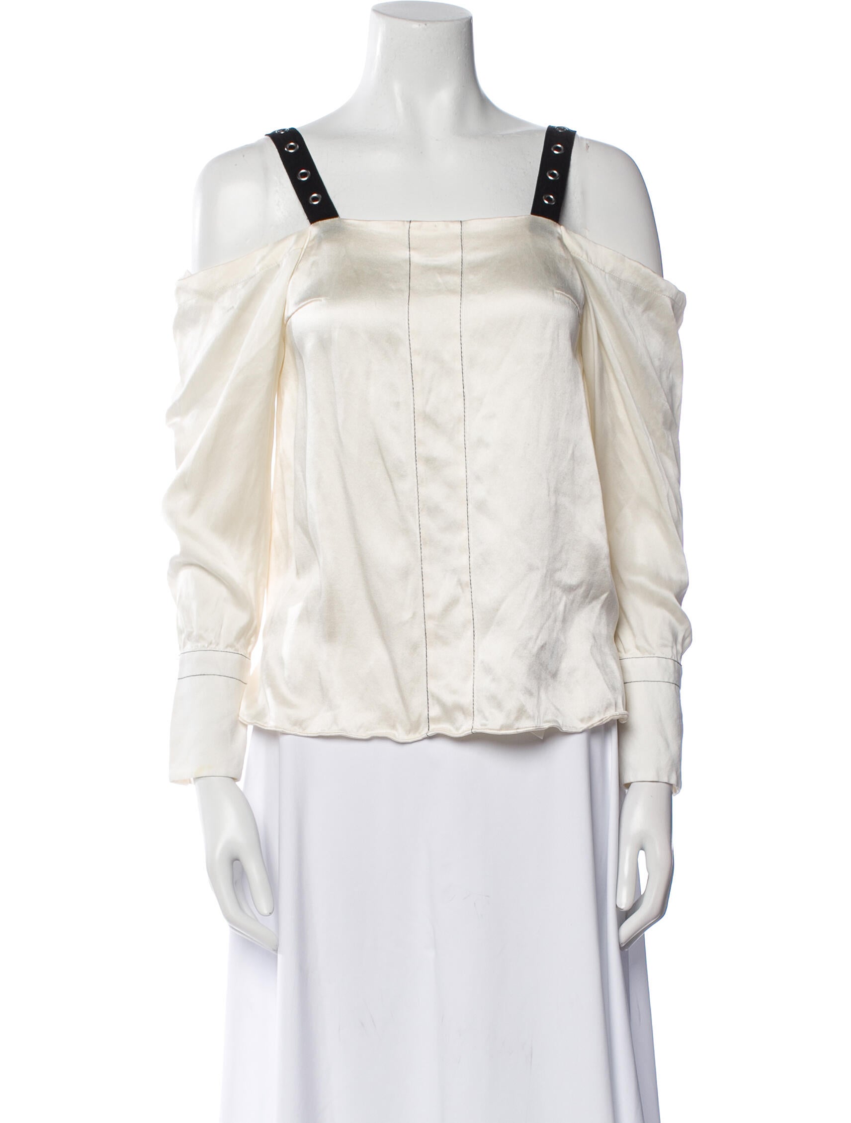 3.1 Phillip Lim Silk Square Neckline Blouse