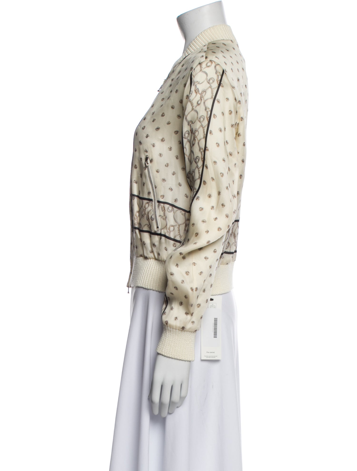 3.1 Phillip Lim Silk Animal Print Bomber Jacket