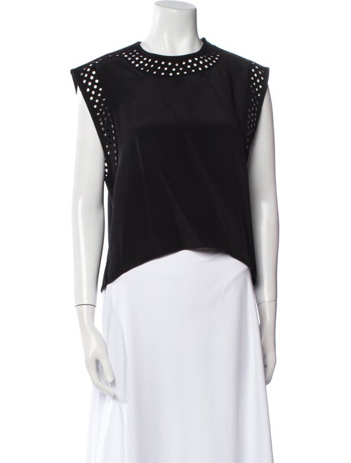3.1 Phillip Lim Silk Crew Neck Crop Top