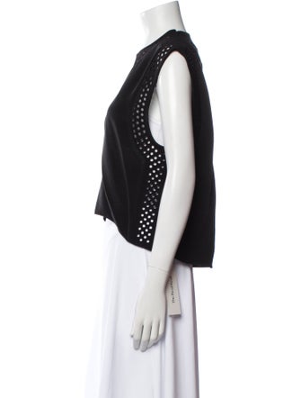 3.1 Phillip Lim Silk Crew Neck Crop Top