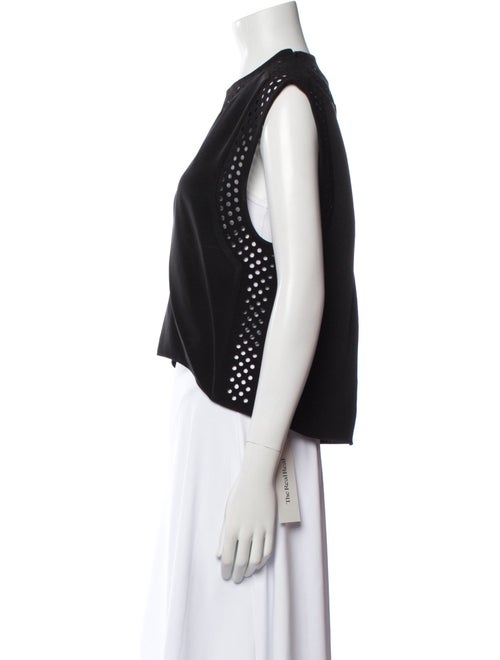 3.1 Phillip Lim Silk Crew Neck Crop Top