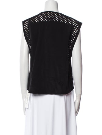 3.1 Phillip Lim Silk Crew Neck Crop Top
