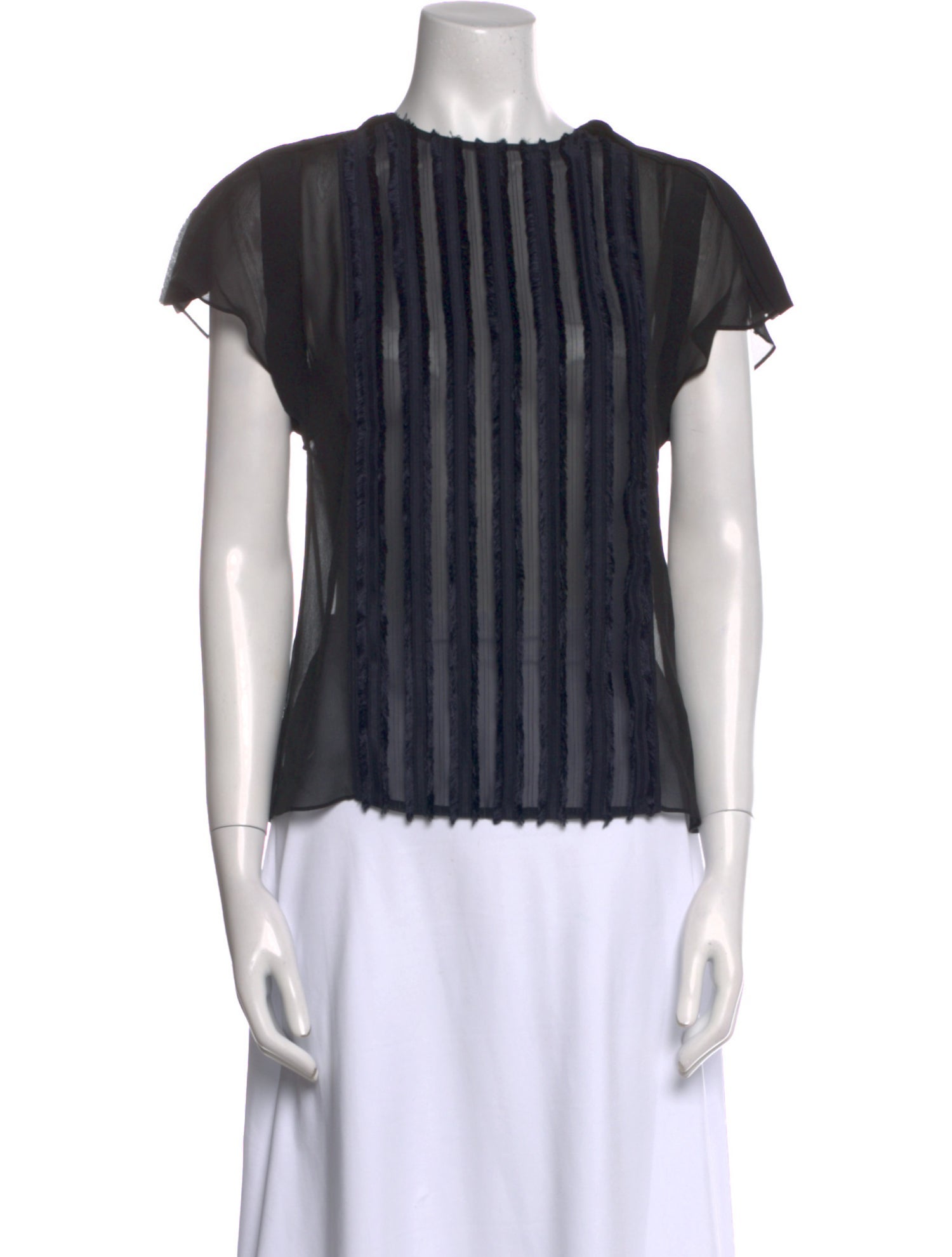 3.1 Phillip Lim Bateau Neckline Short Sleeve Blouse