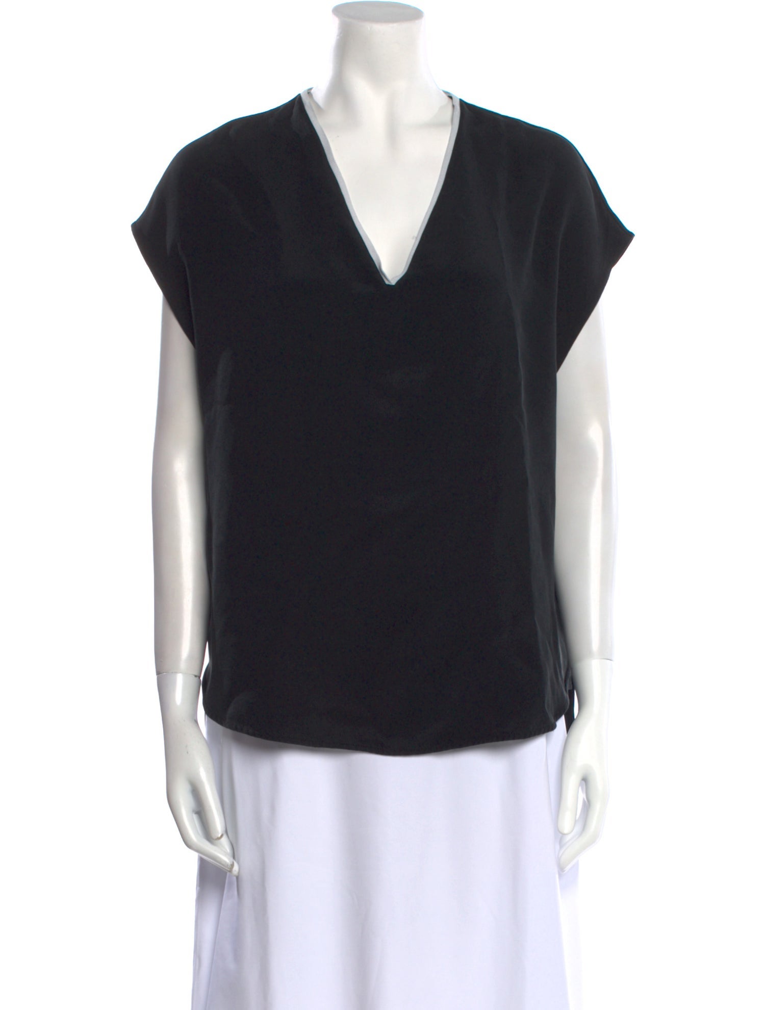 3.1 Phillip Lim Silk V-Neck T-Shirt