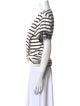 3.1 Phillip Lim Striped Crew Neck Crop Top