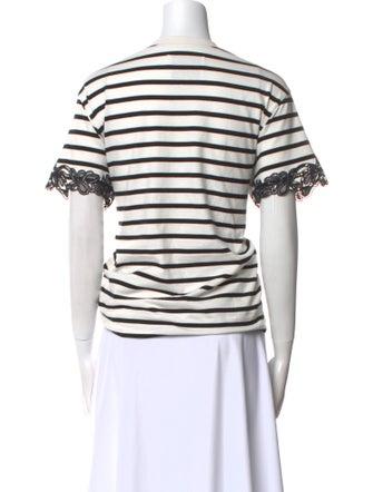 3.1 Phillip Lim Striped Crew Neck Crop Top
