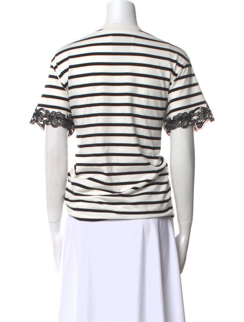 3.1 Phillip Lim Striped Crew Neck Crop Top