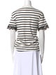 3.1 Phillip Lim Striped Crew Neck Crop Top