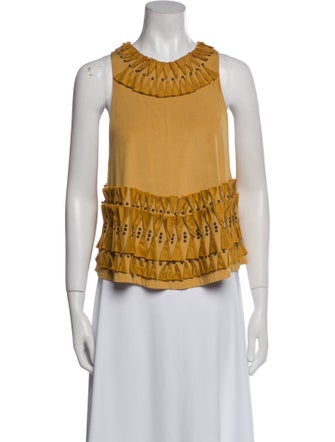 3.1 Phillip Lim Printed Scoop Neck Top