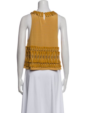 3.1 Phillip Lim Printed Scoop Neck Top