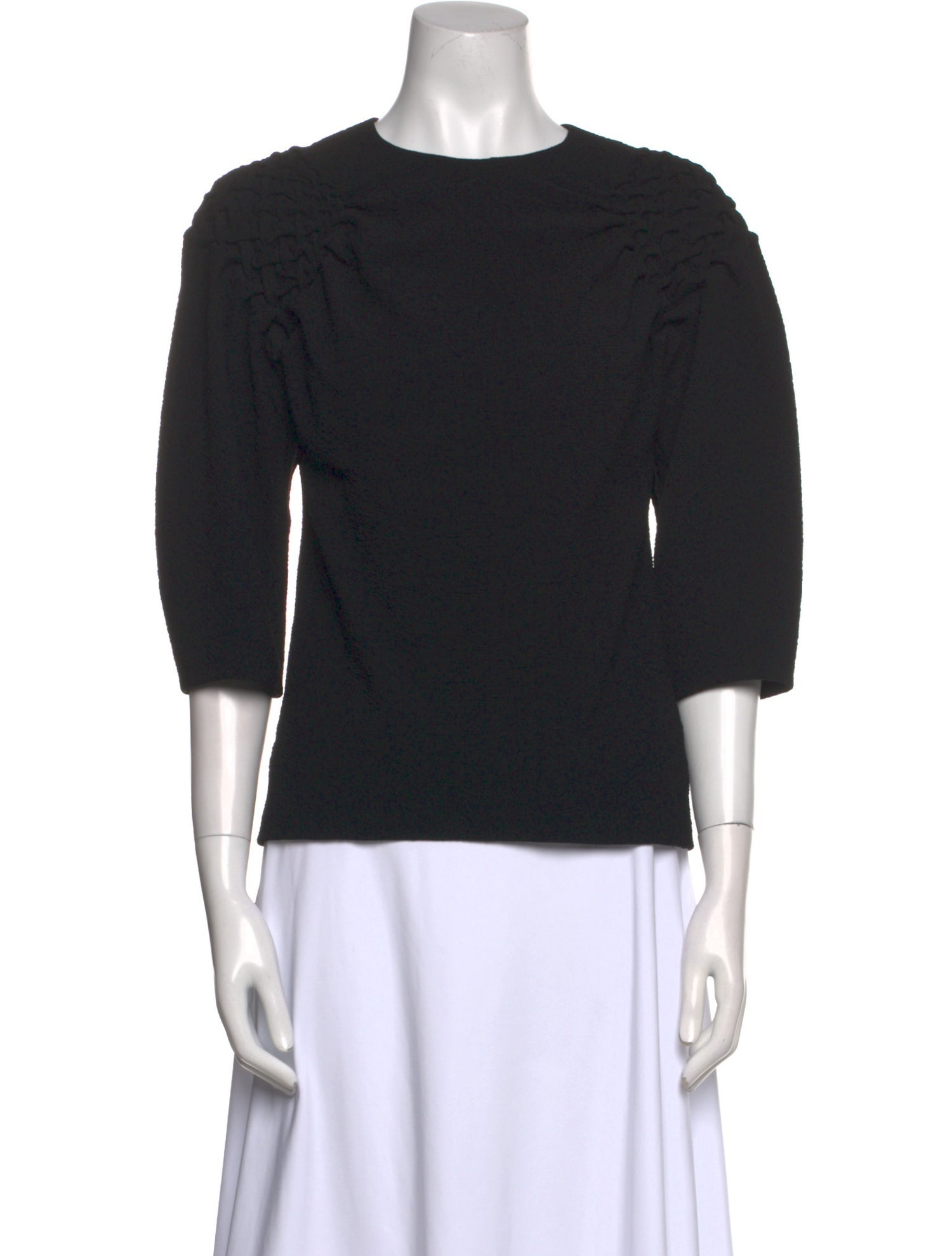 3.1 Phillip Lim Crew Neck Three-Quarter Sleeve Top