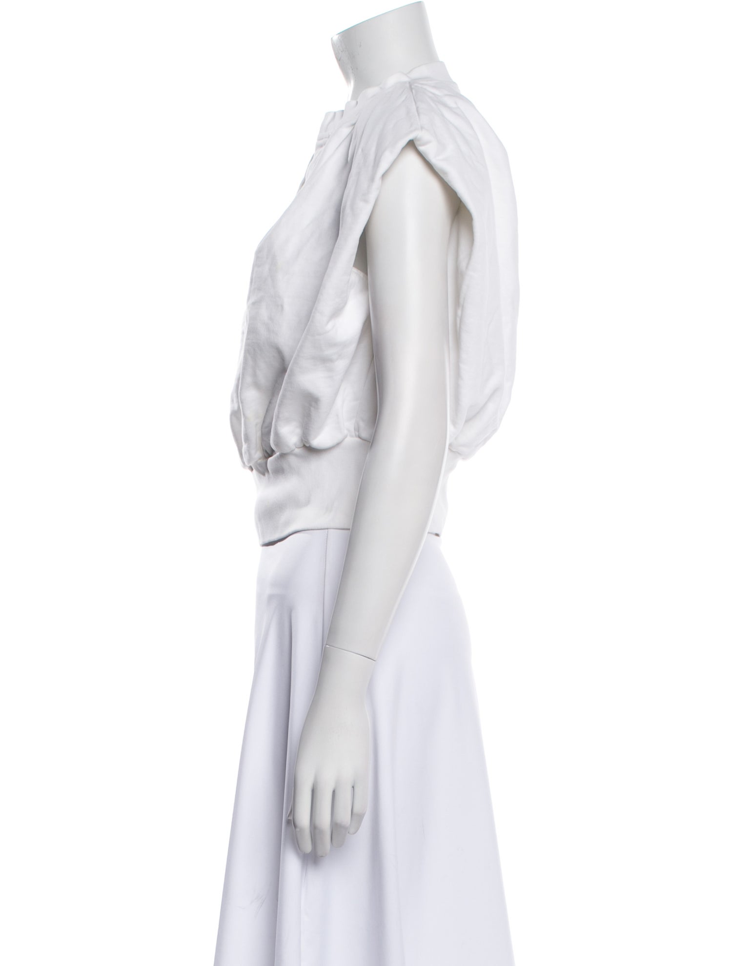 3.1 Phillip Lim V-Neck Short Sleeve Crop Top