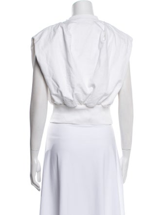 3.1 Phillip Lim V-Neck Short Sleeve Crop Top