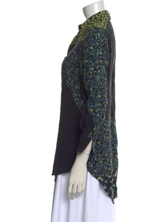 3.1 Phillip Lim Silk Floral Print Button-Up Top