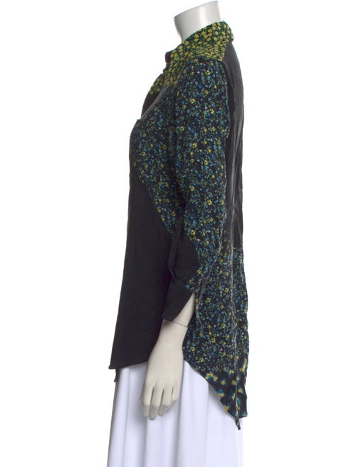 3.1 Phillip Lim Silk Floral Print Button-Up Top