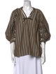 3.1 Phillip Lim Striped V-Neck Blouse
