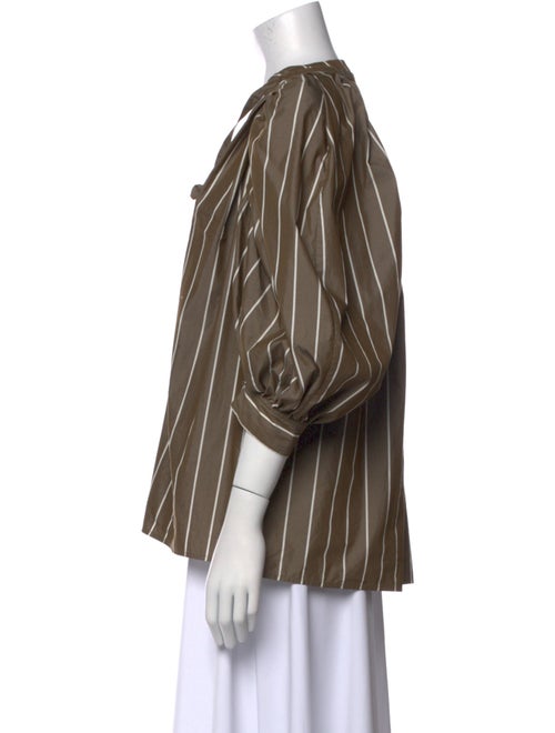 3.1 Phillip Lim Striped V-Neck Blouse