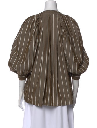3.1 Phillip Lim Striped V-Neck Blouse