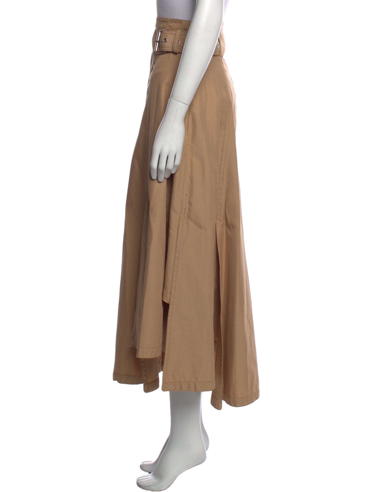 3.1 Phillip Lim Pleated Accents Midi Length Skirt