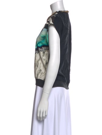 3.1 Phillip Lim Printed Crew Neck Top