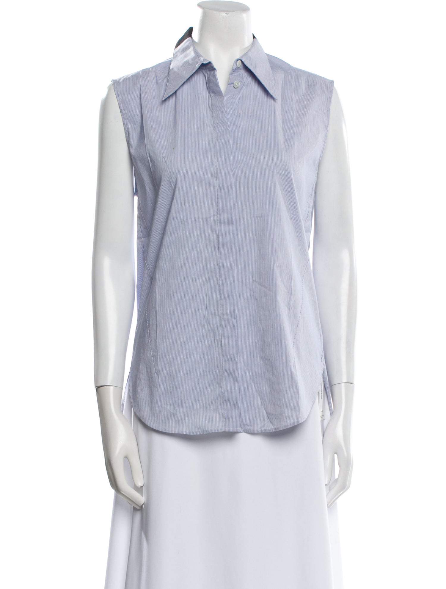 3.1 Phillip Lim Striped Sleeveless Button-Up Top