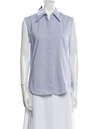 3.1 Phillip Lim Striped Sleeveless Button-Up Top