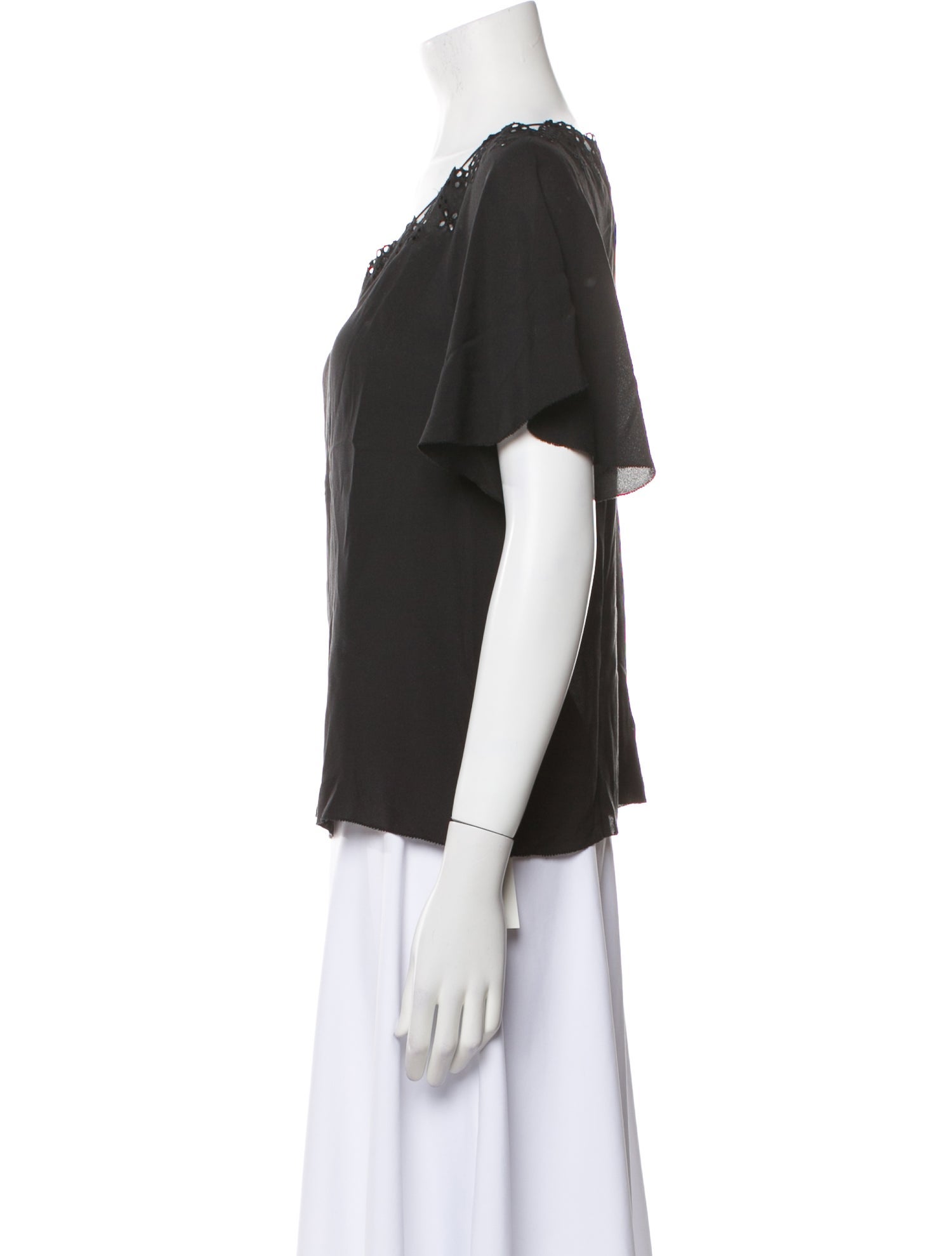 3.1 Phillip Lim Silk Scoop Neck T-Shirt