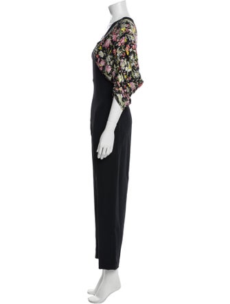 3.1 Phillip Lim Floral Print Crew Neck Jumpsuit