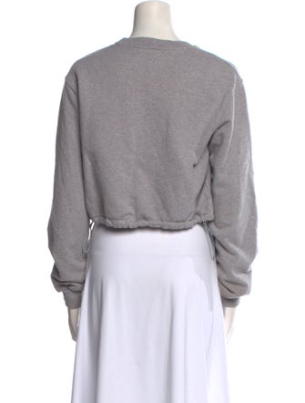 3.1 Phillip Lim Crew Neck Long Sleeve Crop Top