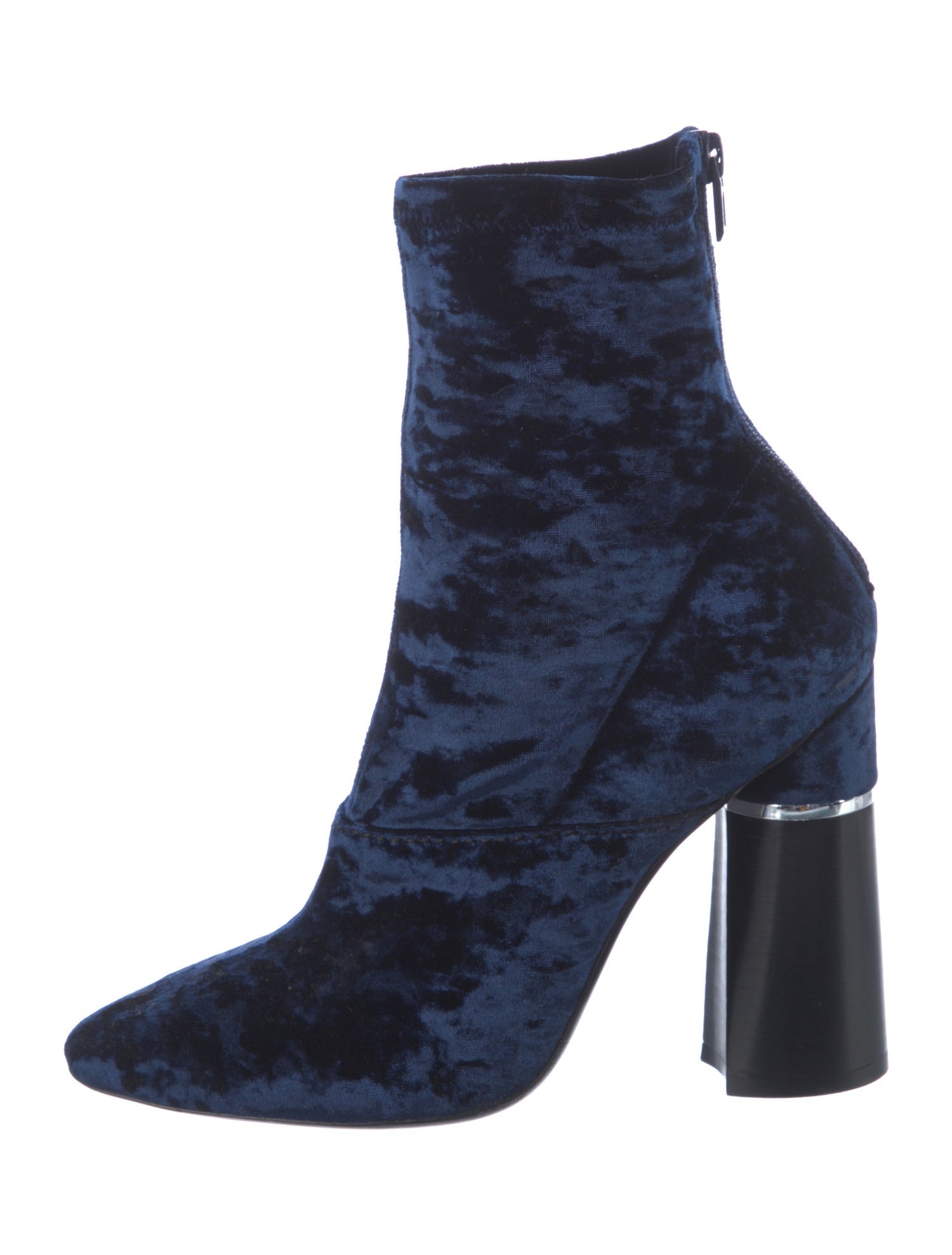 3.1 Phillip Lim Velvet Colorblock Pattern Sock Boots