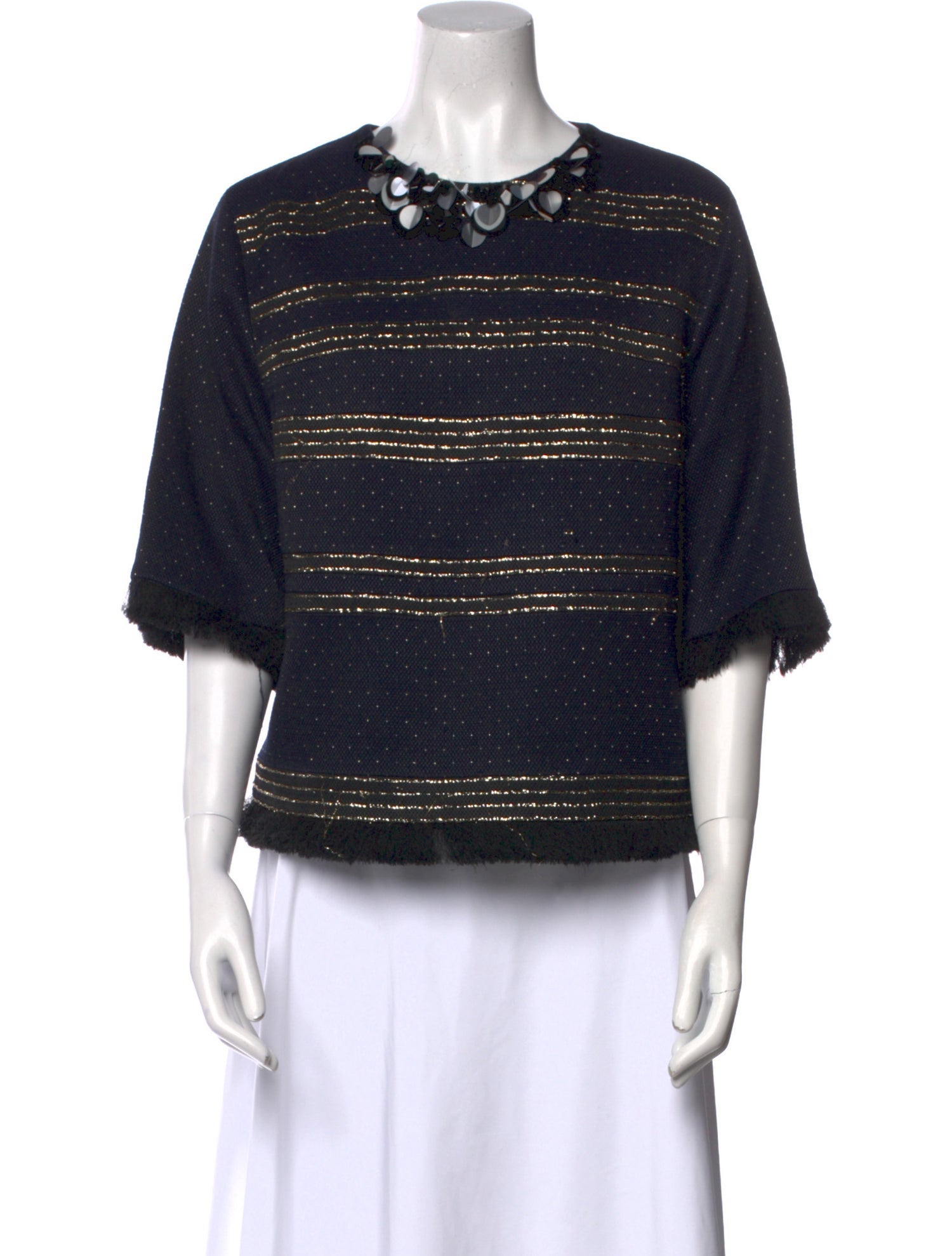 3.1 Phillip Lim Striped Crew Neck Blouse