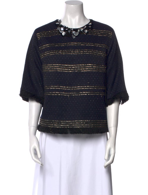 3.1 Phillip Lim Striped Crew Neck Blouse