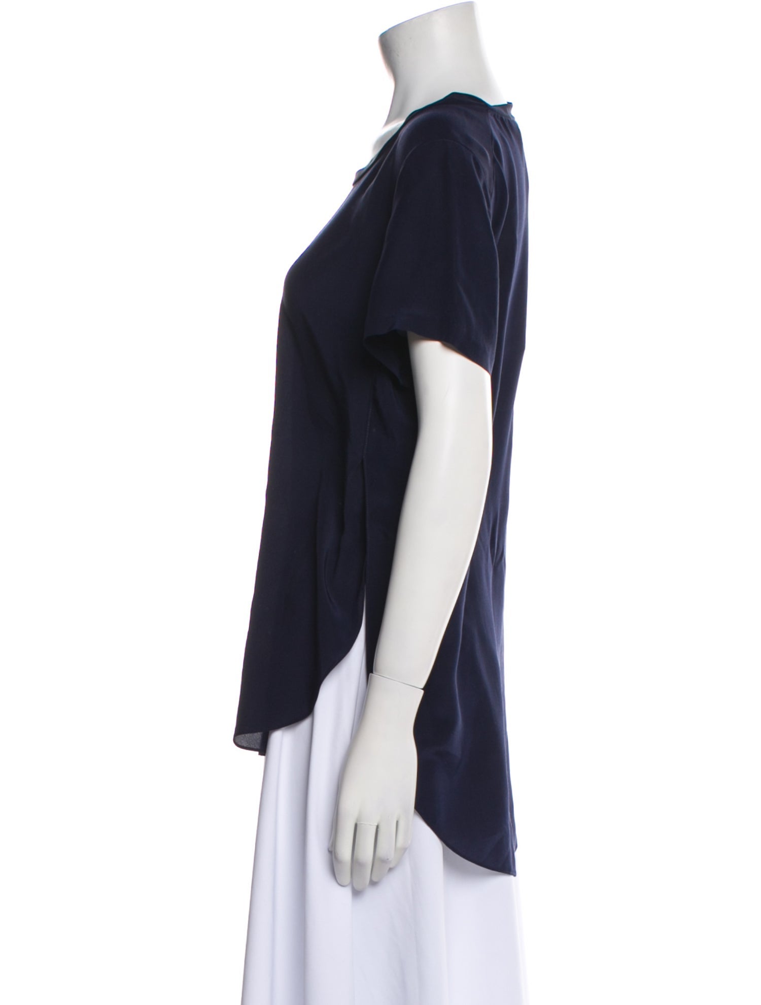 3.1 Phillip Lim Silk Scoop Neck T-Shirt