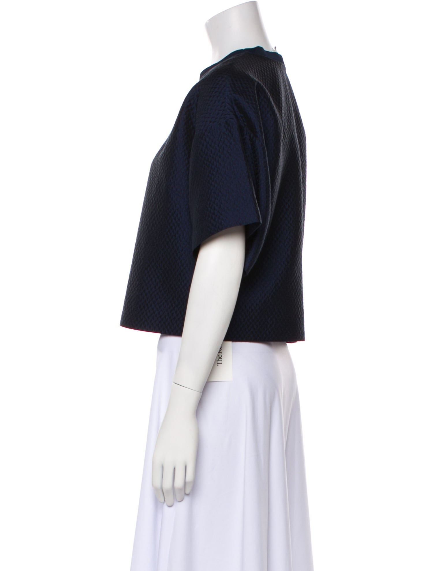 3.1 Phillip Lim Crew Neck Short Sleeve Crop Top