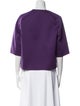 3.1 Phillip Lim Crew Neck Three-Quarter Sleeve Crop Top