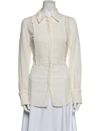 3.1 Phillip Lim Silk Long Sleeve Button-Up Top