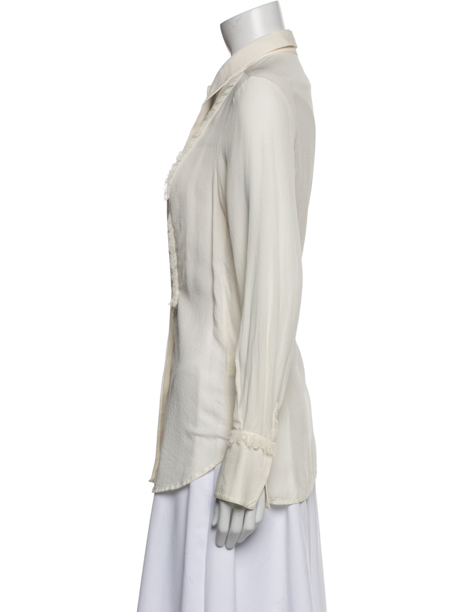 3.1 Phillip Lim Silk Long Sleeve Button-Up Top