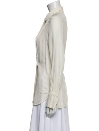 3.1 Phillip Lim Silk Long Sleeve Button-Up Top