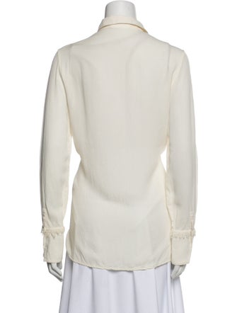 3.1 Phillip Lim Silk Long Sleeve Button-Up Top