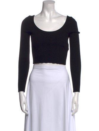 3.1 Phillip Lim Wool Scoop Neck Crop Top